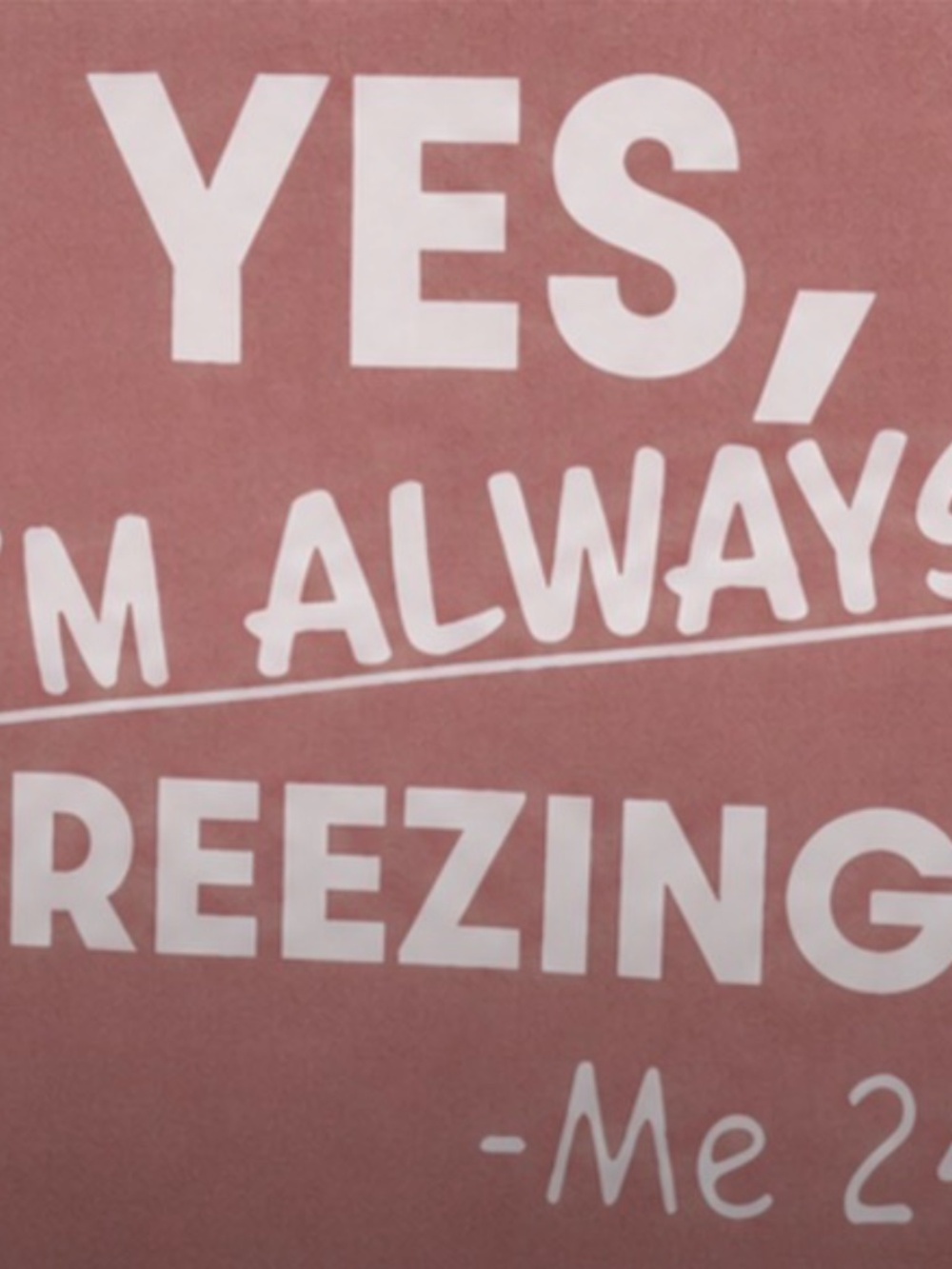 "Yes, I'm Always Freezing!" graphic hoodie - Picture 5 of 6